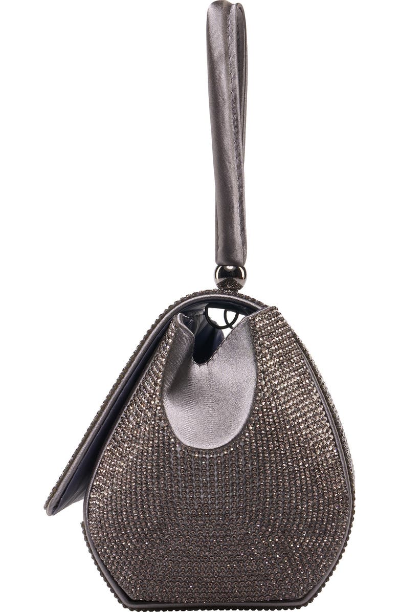 LADY COUTURE Architectural Rhinestone Evening Bag, Alternate, color, Pewter