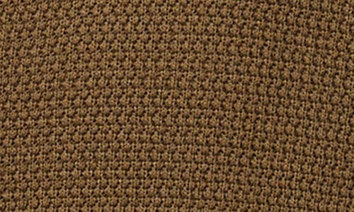 Mango Structured Knit Button-up Polo Sweater In Brown