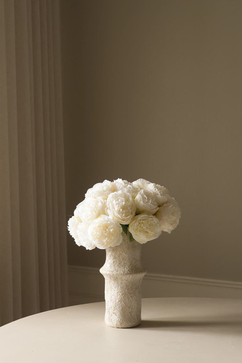 Grand Mini Peony Bouquet, Alternate, color, White