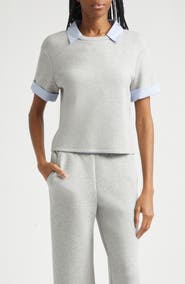 Veronica Beard Stuyvesant Mixed Media Top