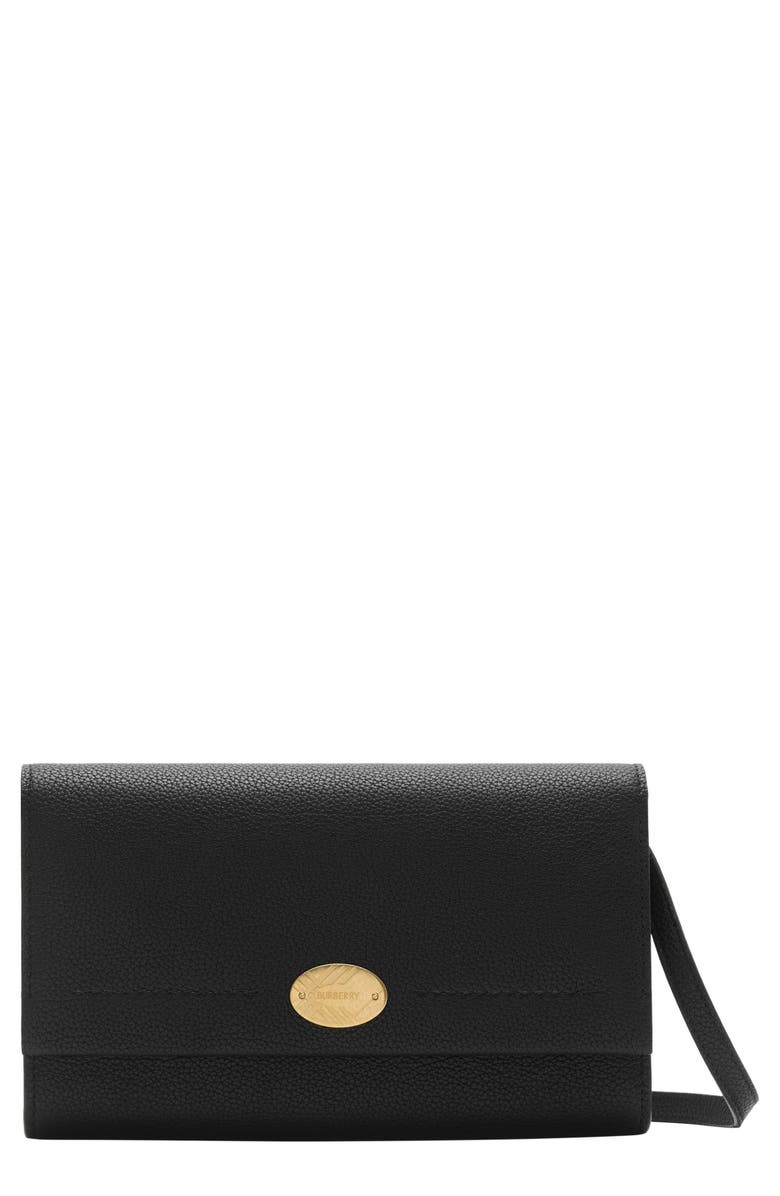 Burberry Cotswolds Leather Wallet on a Strap, Main, color, 