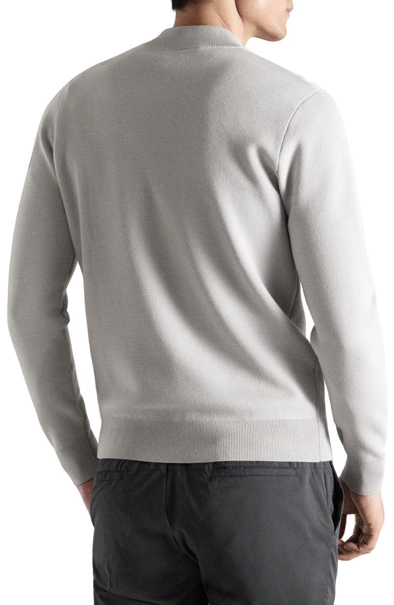 MANGO Comfort Quarter Zip Sweater, Alternate, color, Ice Grey