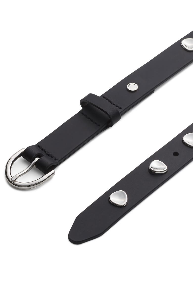 rag & bone Brynn Leather Belt, Alternate, color, Black