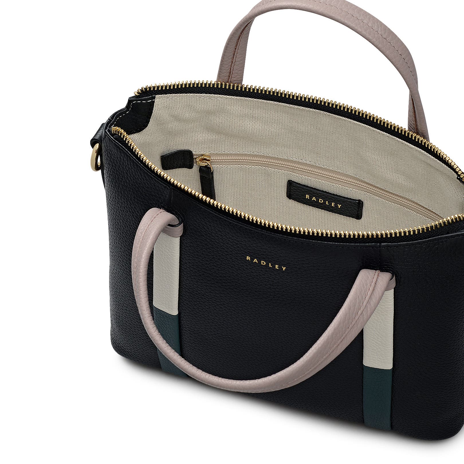 Radley Waterloo Way Small Ziptop Satchel Bag, Alternate, color, Black