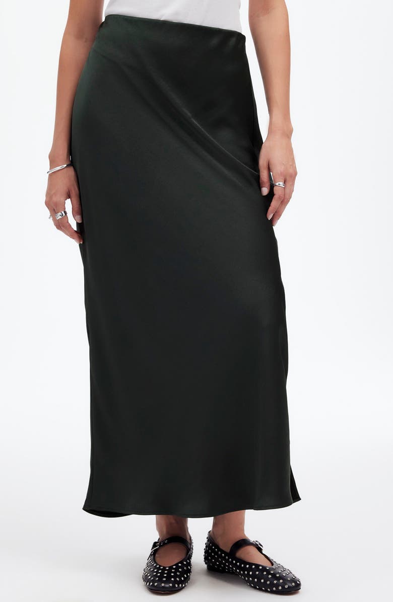 Madewell Satin Maxi Slip Skirt, Main, color,