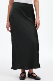Madewell Satin Maxi Slip Skirt