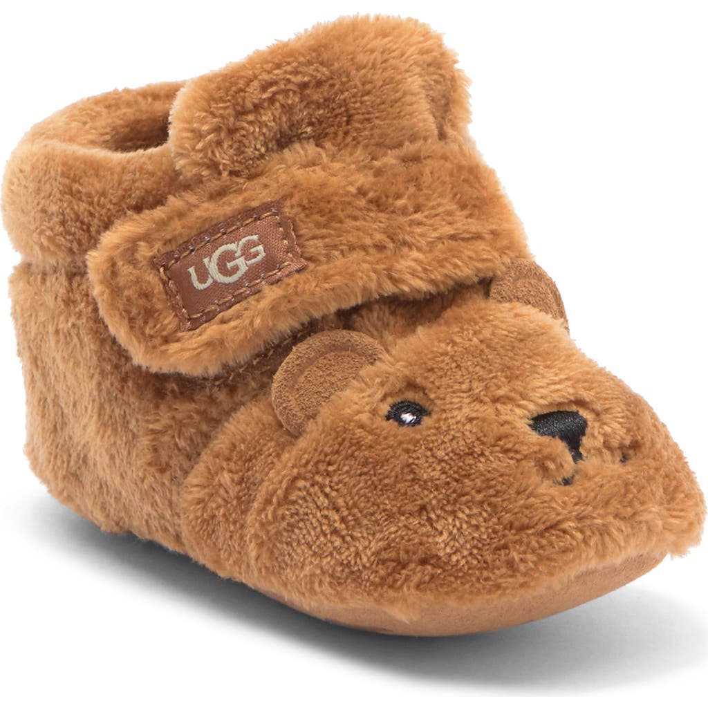 Ugg ® Bixbee Bootie & Bear Lovey Blanket Set In Brown