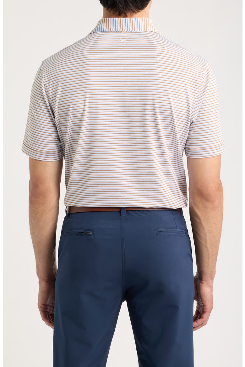 Brooks Stripe Summer Comfort Performance Jersey Polo, Alternate, color, DARK AMBER