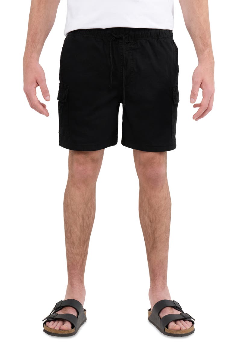 6-Inch Pull-On Cotton Shorts, Main, color, BLACK