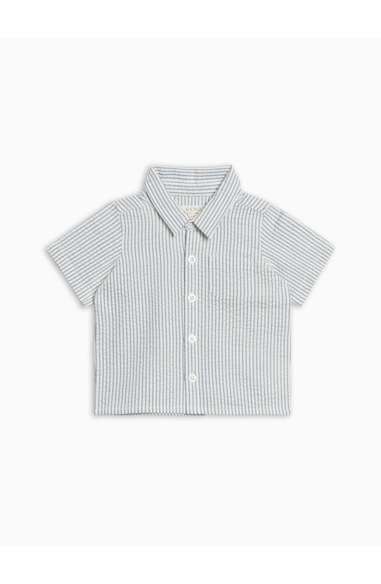 Colroed Organics Organic Landon Seersucker Button Down, Alternate, color, Shore Stripe/Sea