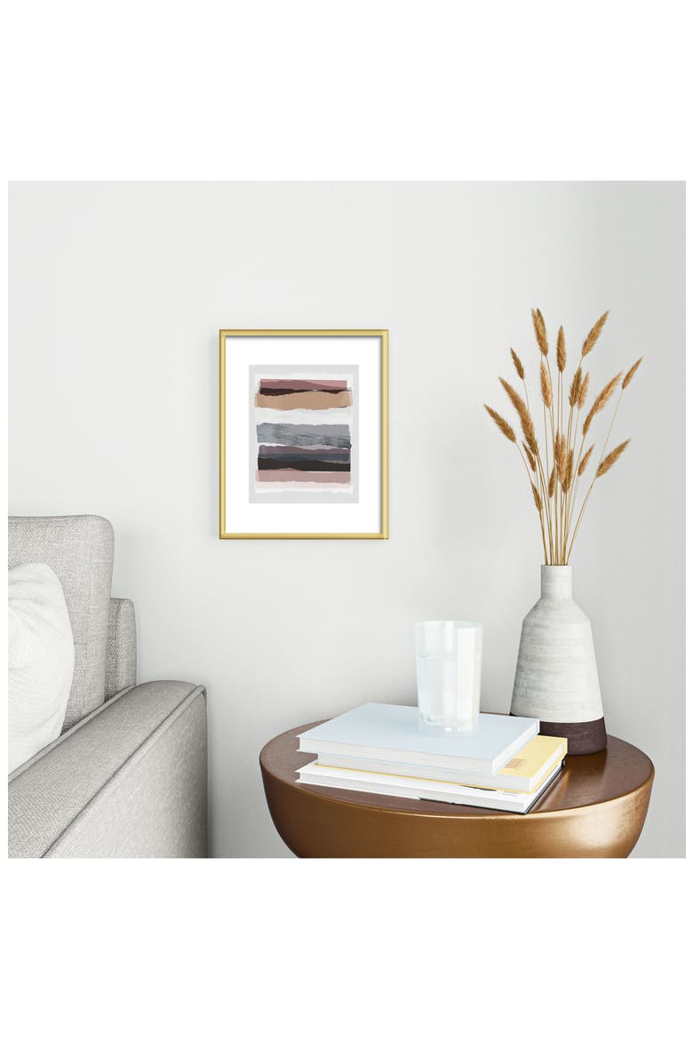 Pieces 16 Framed Art Print, Alternate, color, GOLDEN TONES