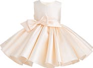 Tulleen Sabina Satin Flared Dress with Side Bow