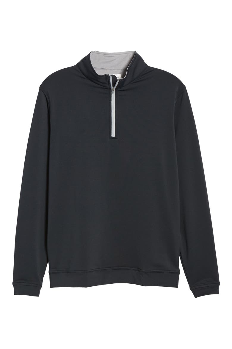 Perth Performance Quarter Zip Sweatshirt, Alternate, color, BLACK