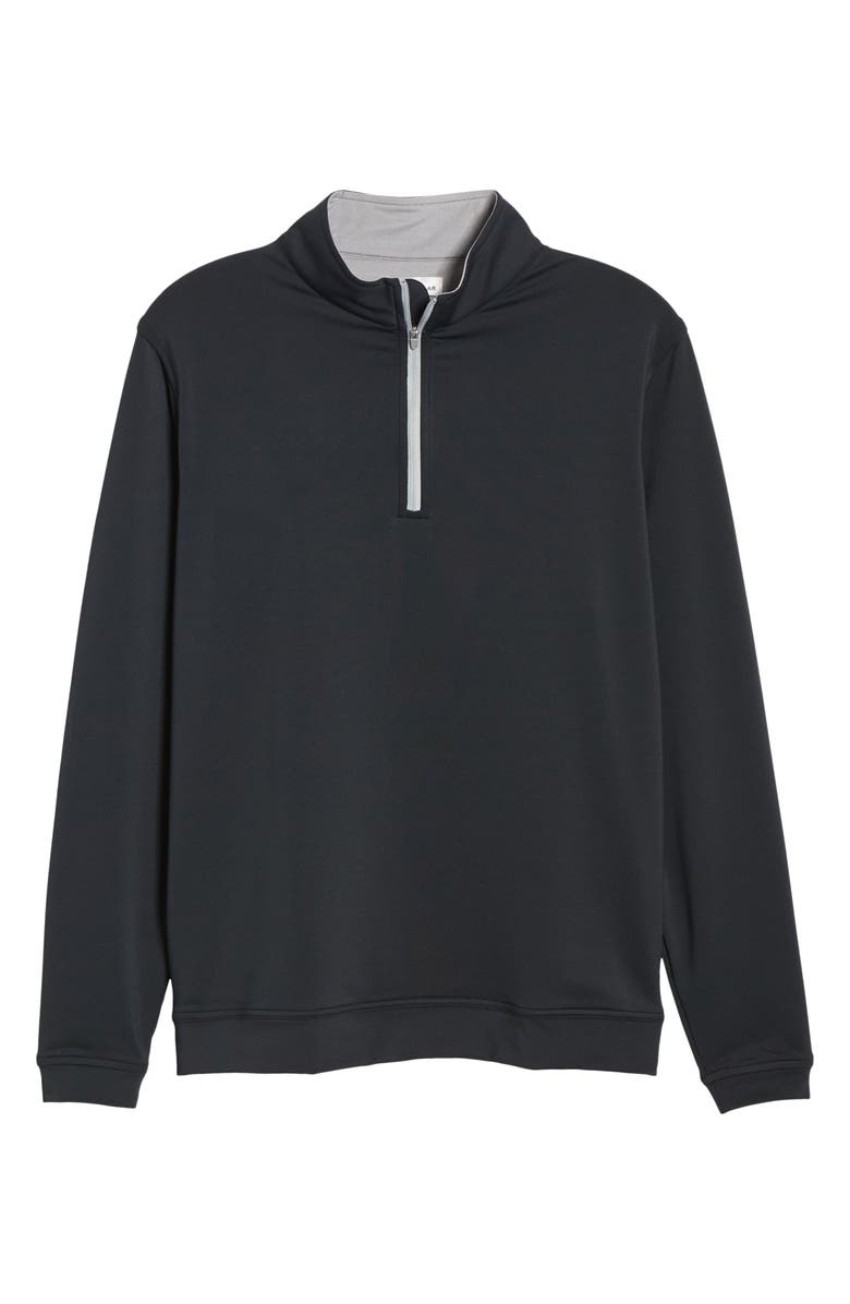 Peter Millar Perth Performance Quarter Zip Sweatshirt, Alternate, color, Black