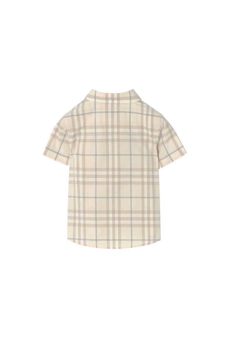 Check Cotton Shirt, Alternate, color, Sesame beige