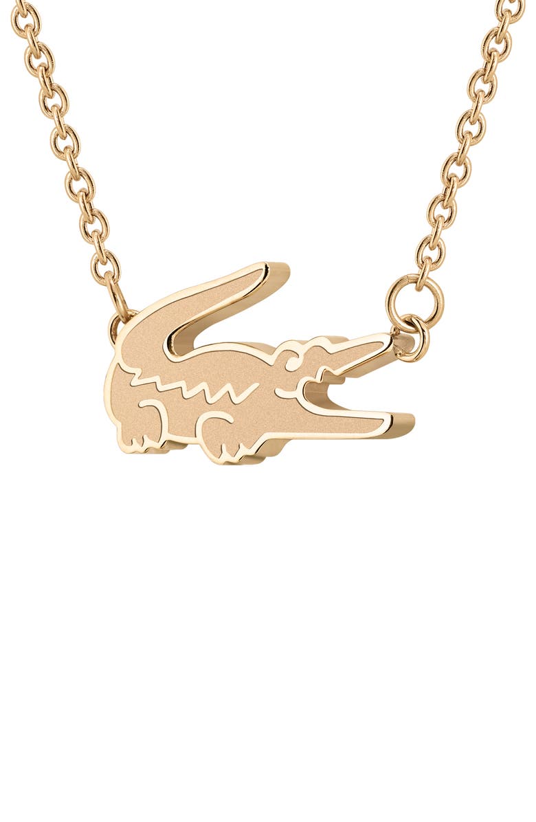 Lacoste Crocodile Bracelet, Alternate, color, Carnation Gold
