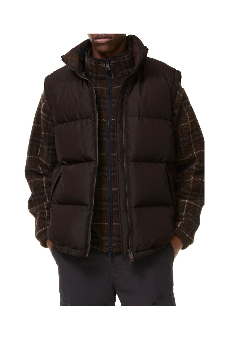 Detachable Sleeve Bideford Puffer Jacket, Alternate, color, Chocolate brown