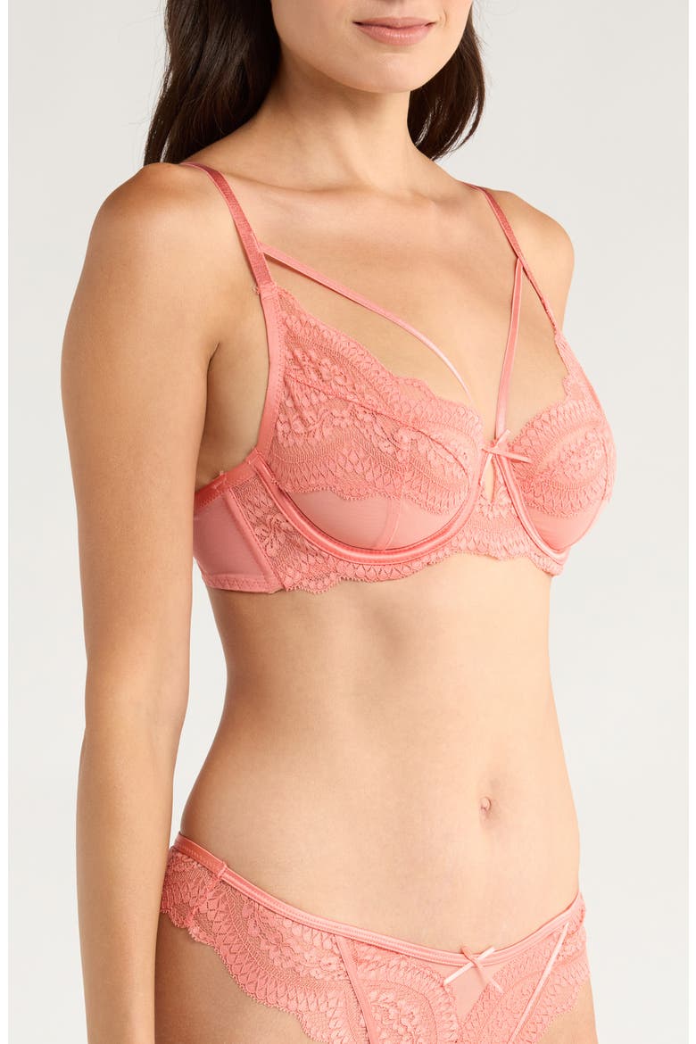 Robijn Strappy Lace Underwire Bra, Alternate, color, LANTANA