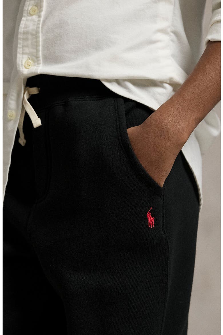 Kids' Fleece Joggers, Alternate, color, POLO BLACK