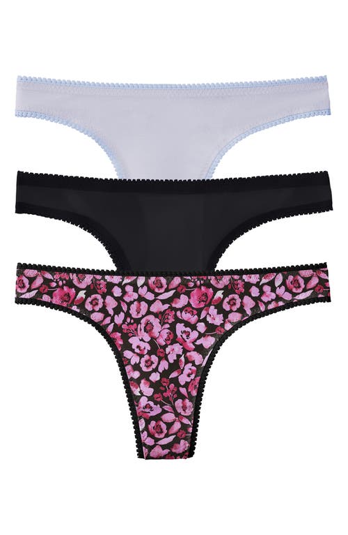 On Gossamer 3-pack Mesh Thongs In Multi