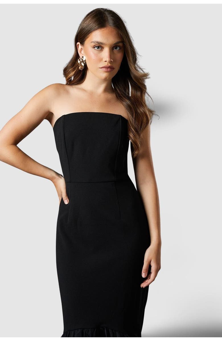 Coast Strapless Fishtail Maxi Dress, Alternate, color, Black