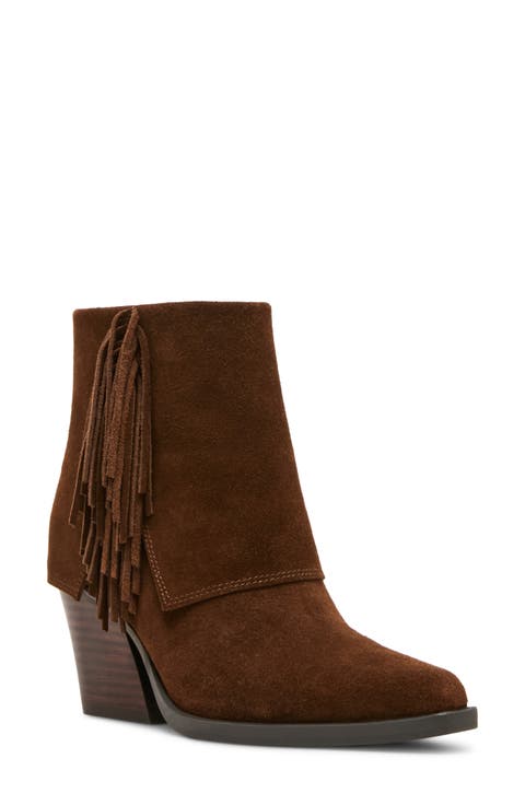 Odessa Fringe Block Heel Bootie