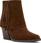 Blondo Odessa Fringe Block Heel Bootie