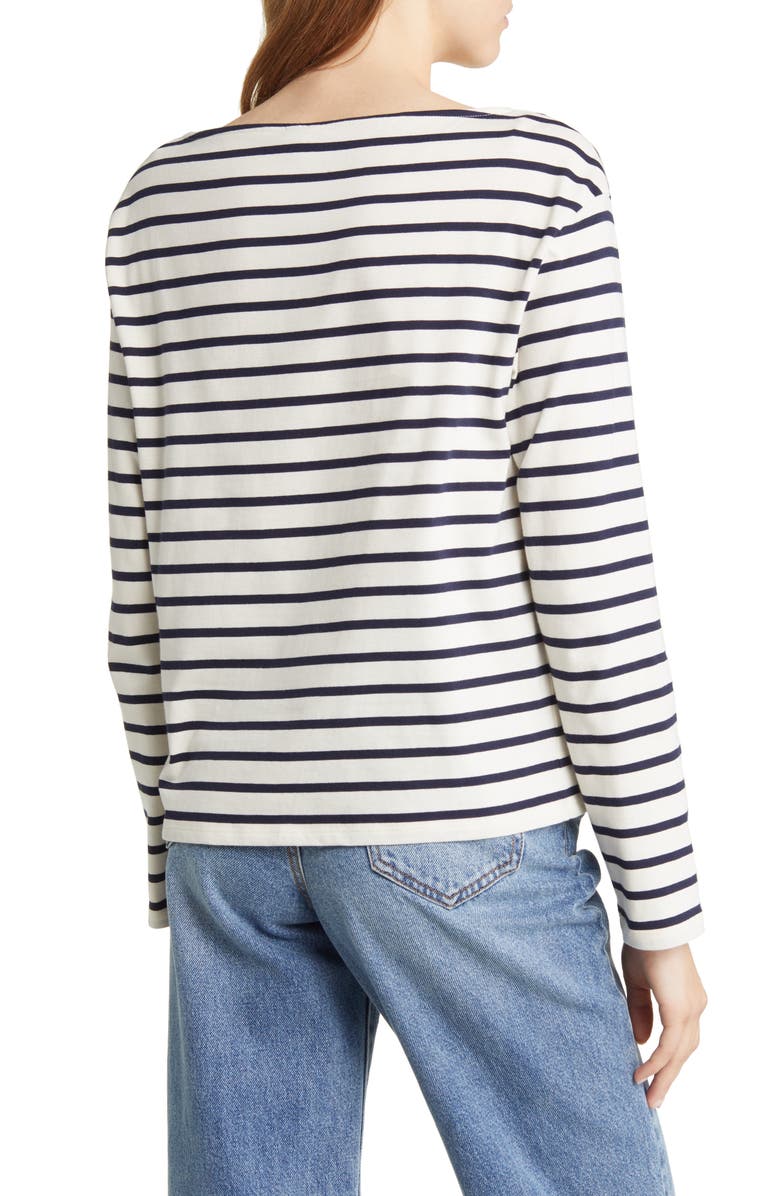 & Other Stories Breton Stripe Cotton Top, Alternate, color,