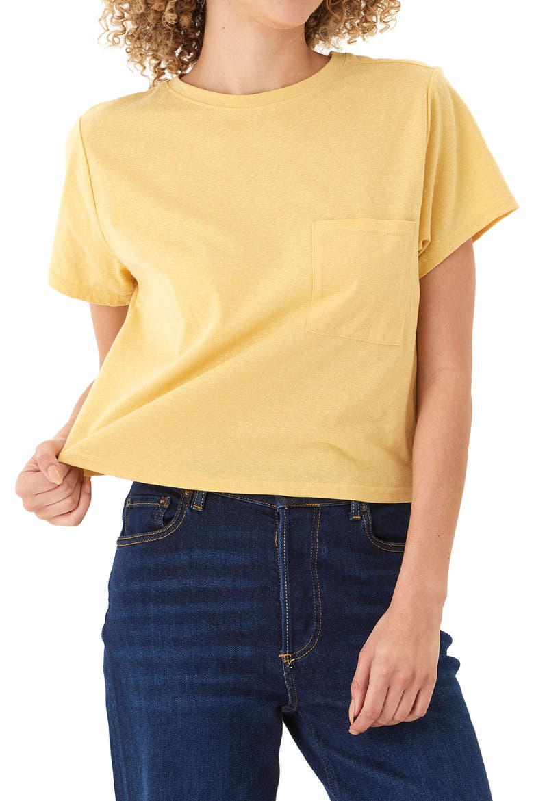 Shelbie Pocket T-Shirt, Main, color, BUTTERSCOTCH