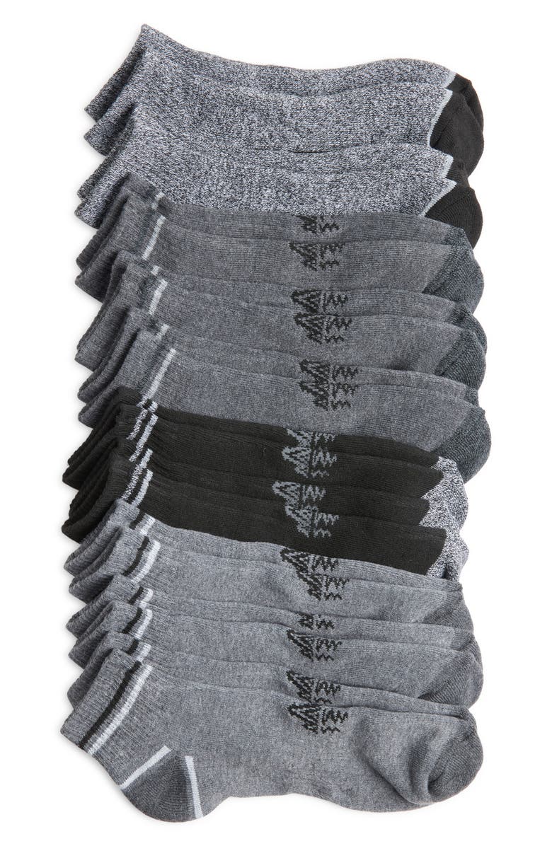 Rainforest Assorted 10-Pack Quarter Socks, Main, color, 