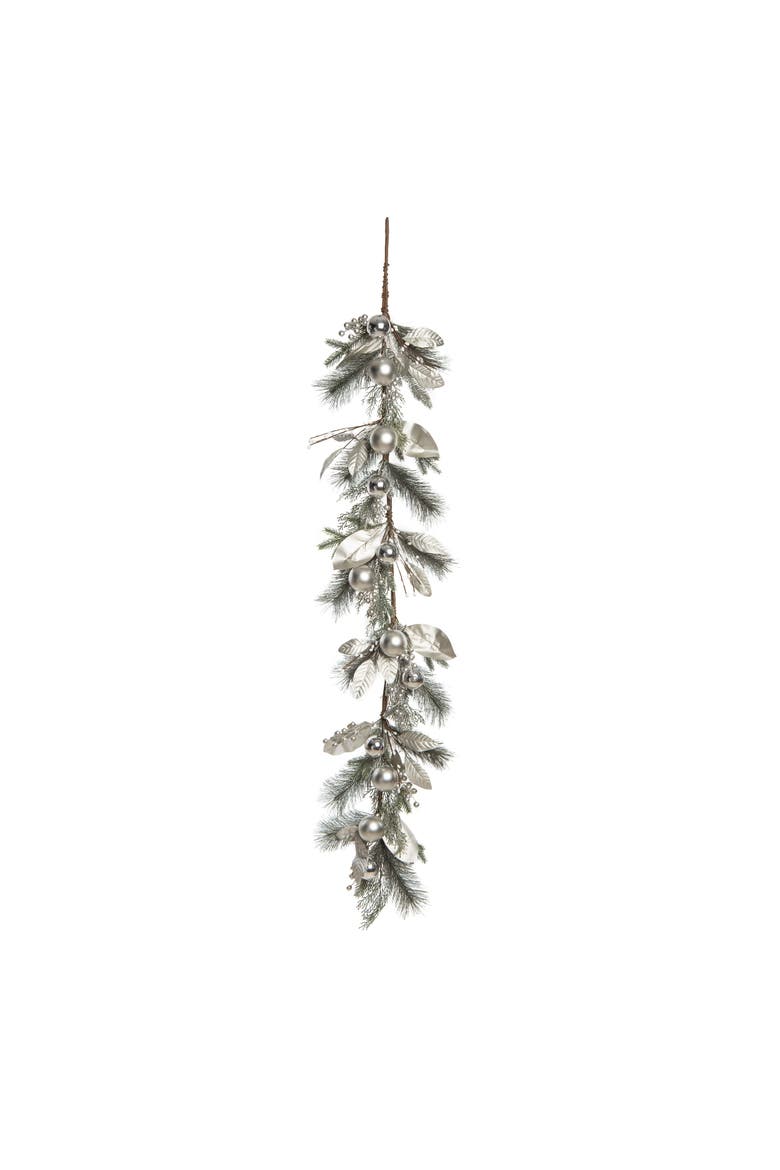 Artificial Silver Christmas Garland for festive decor, Main, color, Silver
