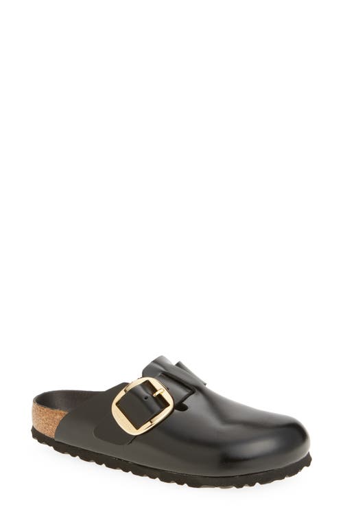 Birkenstock Boston Amalfi Big Bukle In Black