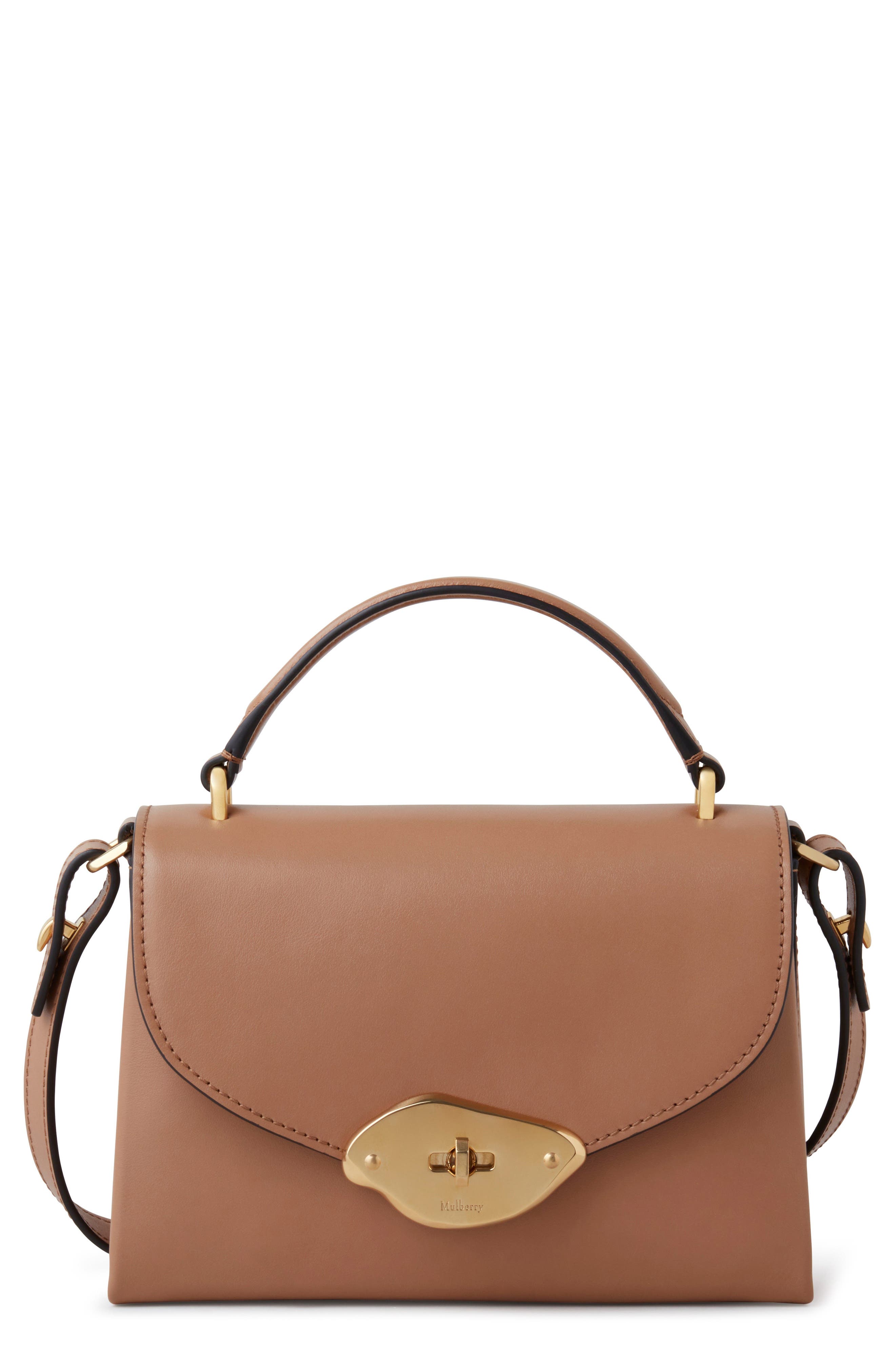 Mulberry Small Lana Top Handle Crossbody Bag, Main, color, Sable