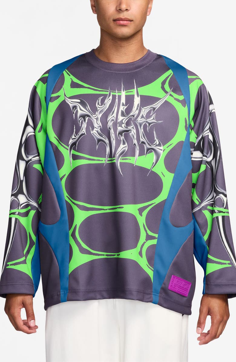 Nike F.R.O.G. Jelly Cage Oversize Jersey, Main, color, Brilliant Blue/ Dark Raisin