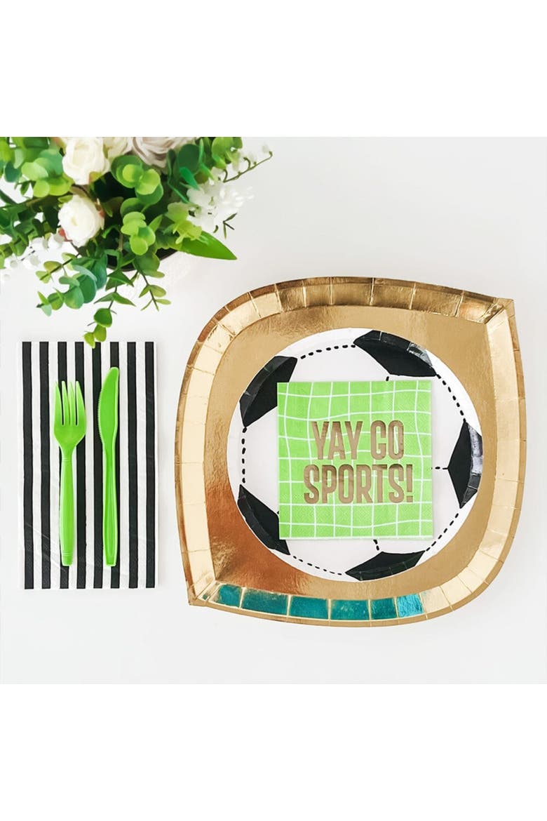 Sports Themed Cocktail Napkins, Alternate, color, Yay Go Sports