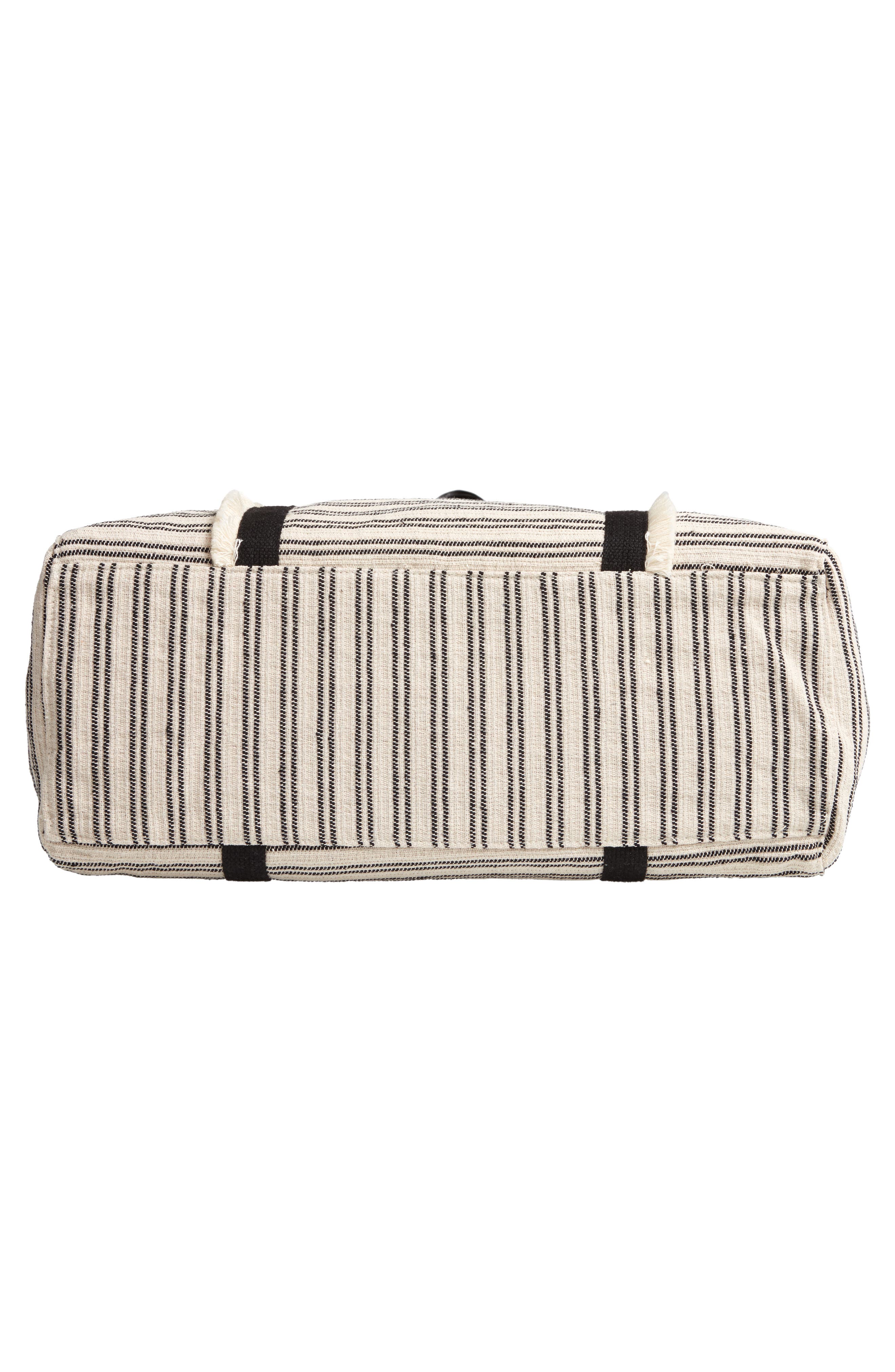 Violet Ray New York Stripe Canvas Weekend Bag, Alternate, color, 