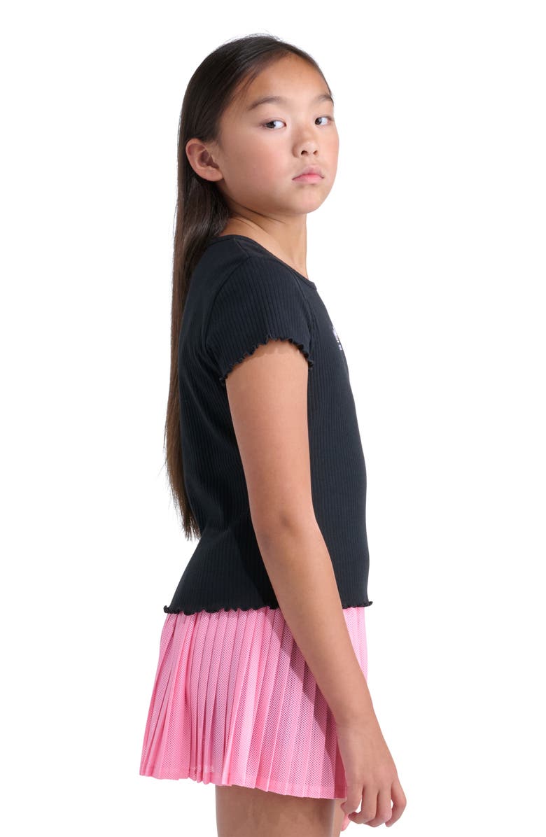 adidas Kids' Lettuce Edge Cotton Rib T-Shirt, Alternate, color, 