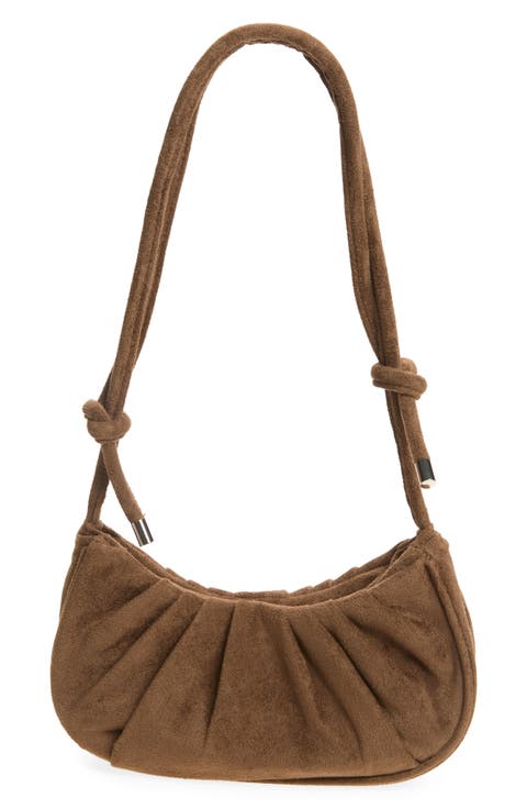 Faux Suede Shoulder Bag