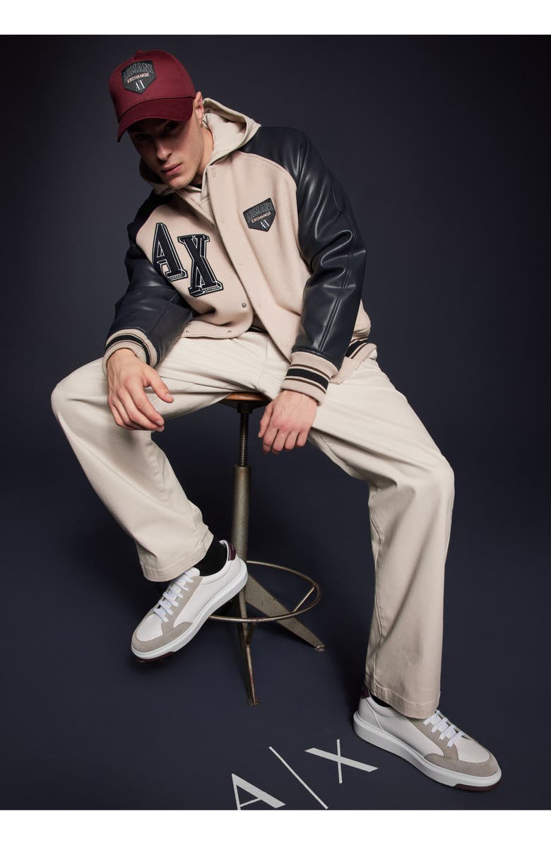 Armani Exchange Collegiate Bomber Jacket, Alternate, color, 