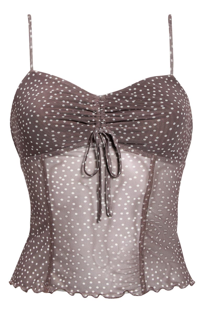 BP. Mesh Camisole, Main, color, Brown- White Dance Dot