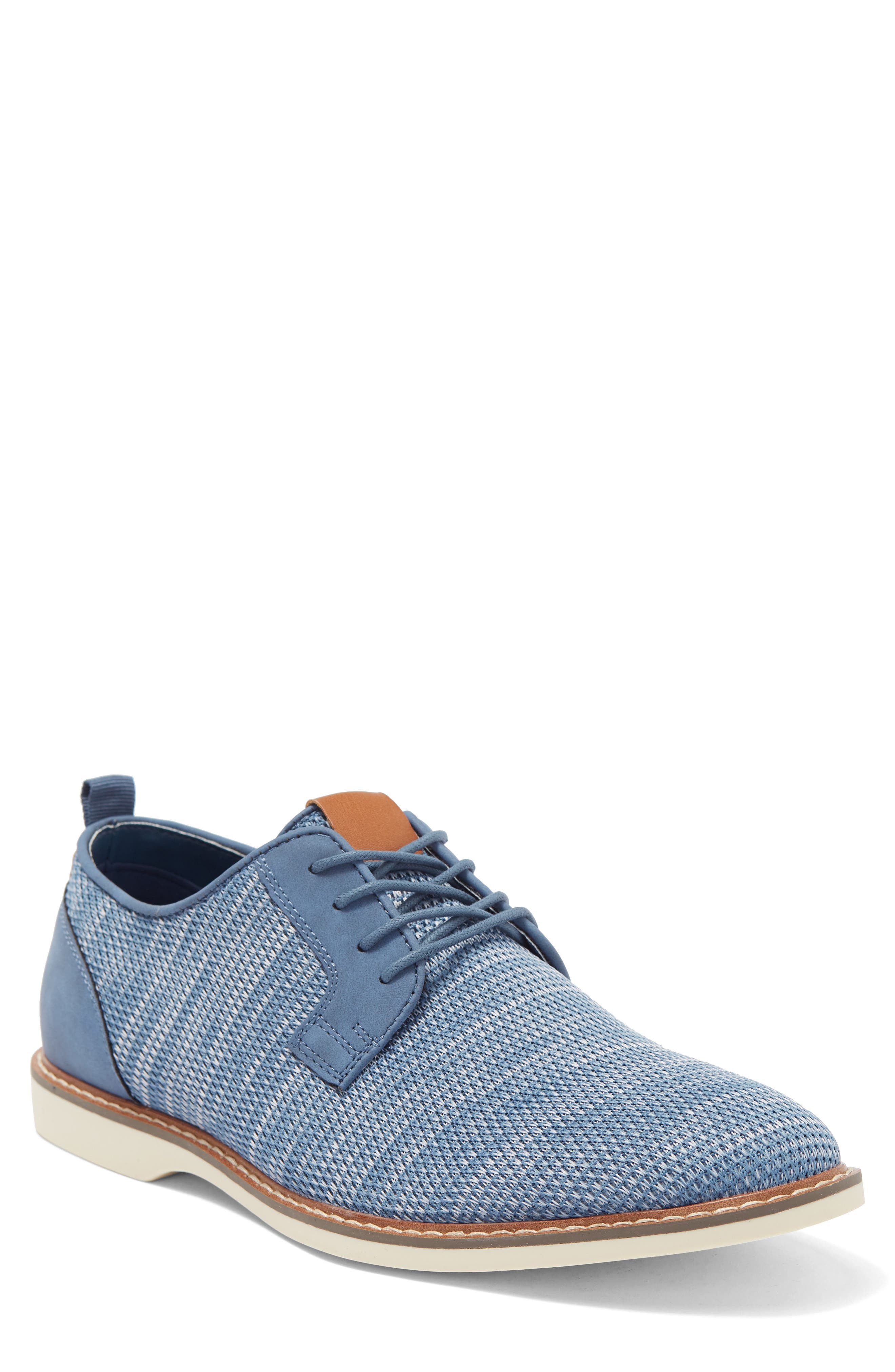 Sheridan Knit Lace-Up Derby, Main, color, BLUE LIGHT