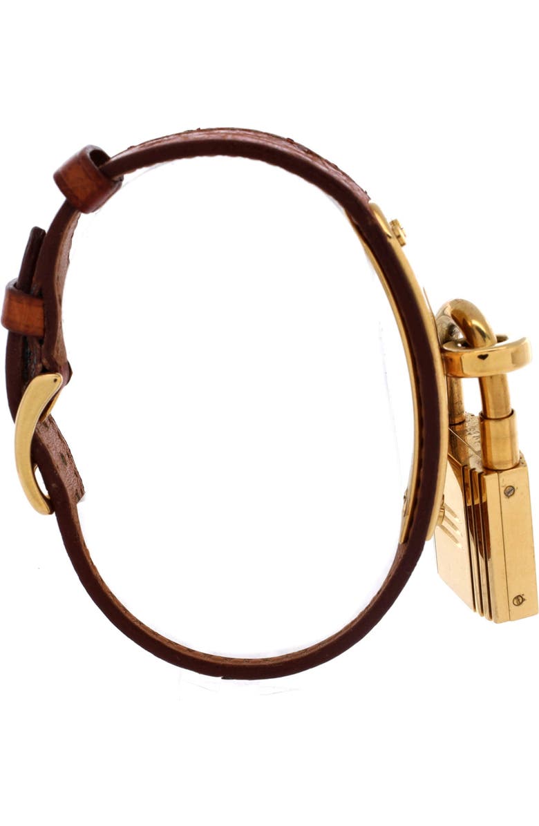 Pre-Owned Hermes Kelly Quartz Watch Plated Metal and Leather 20, Alternate, color, Gold