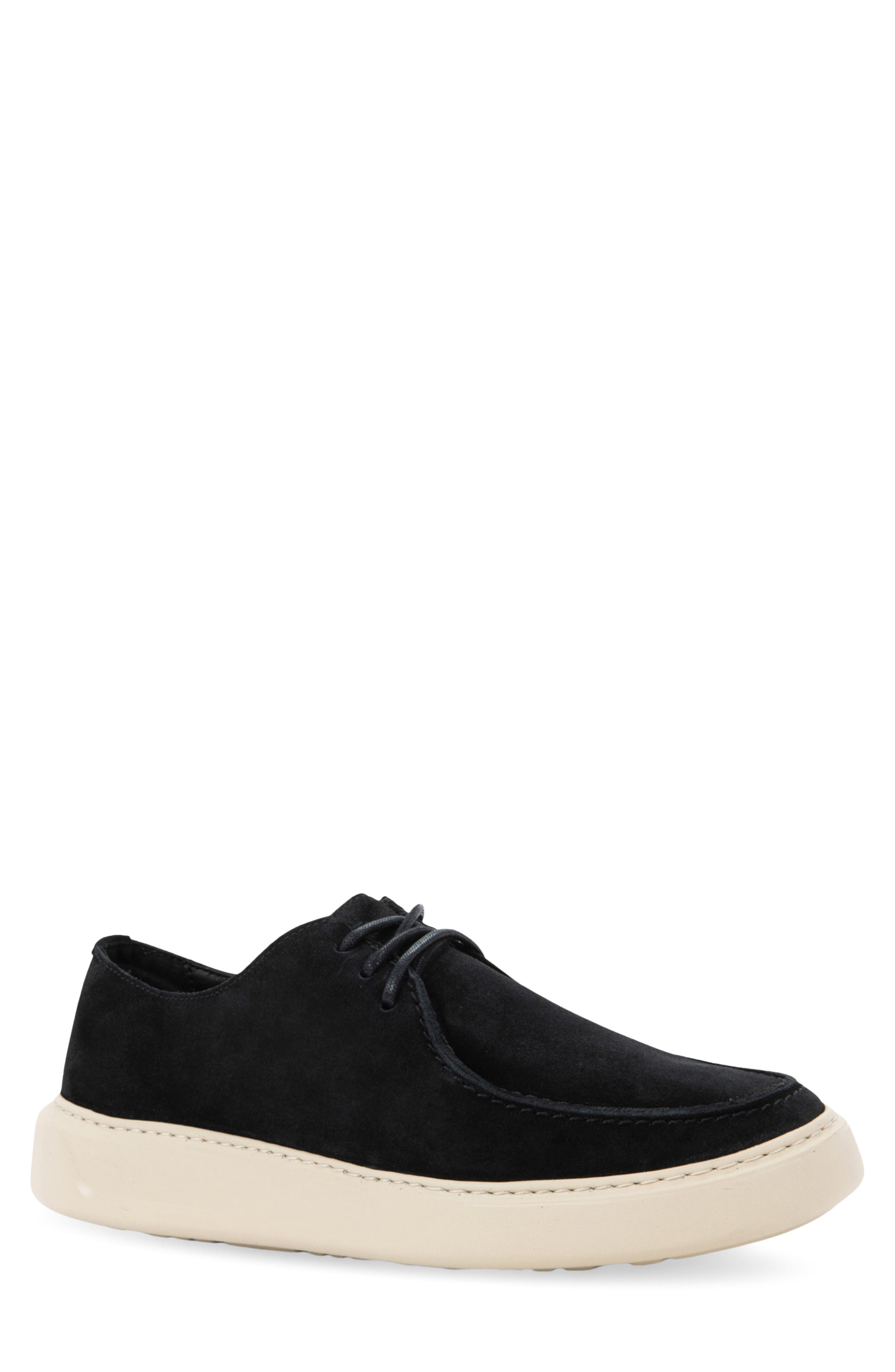 Champ Leather Sneaker, Main, color, BLACK SUEDE
