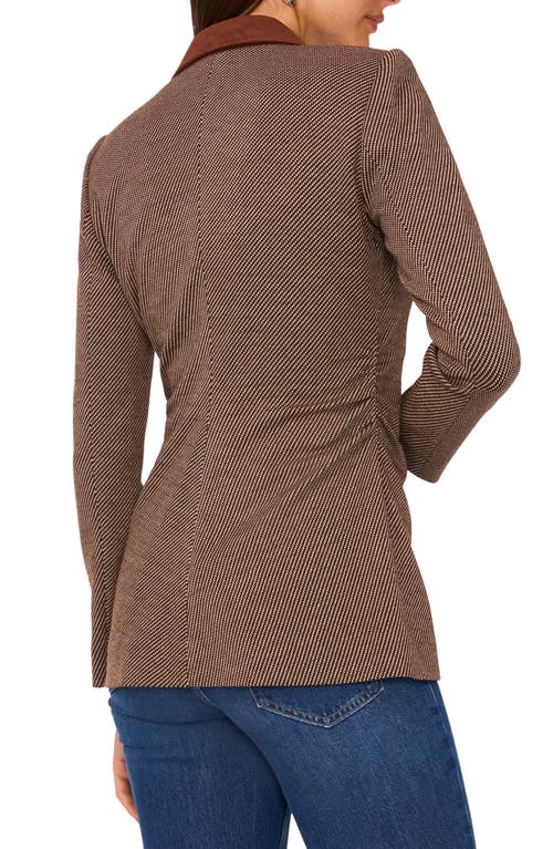 Vince Camuto Contrast Collar Jacket In Brown