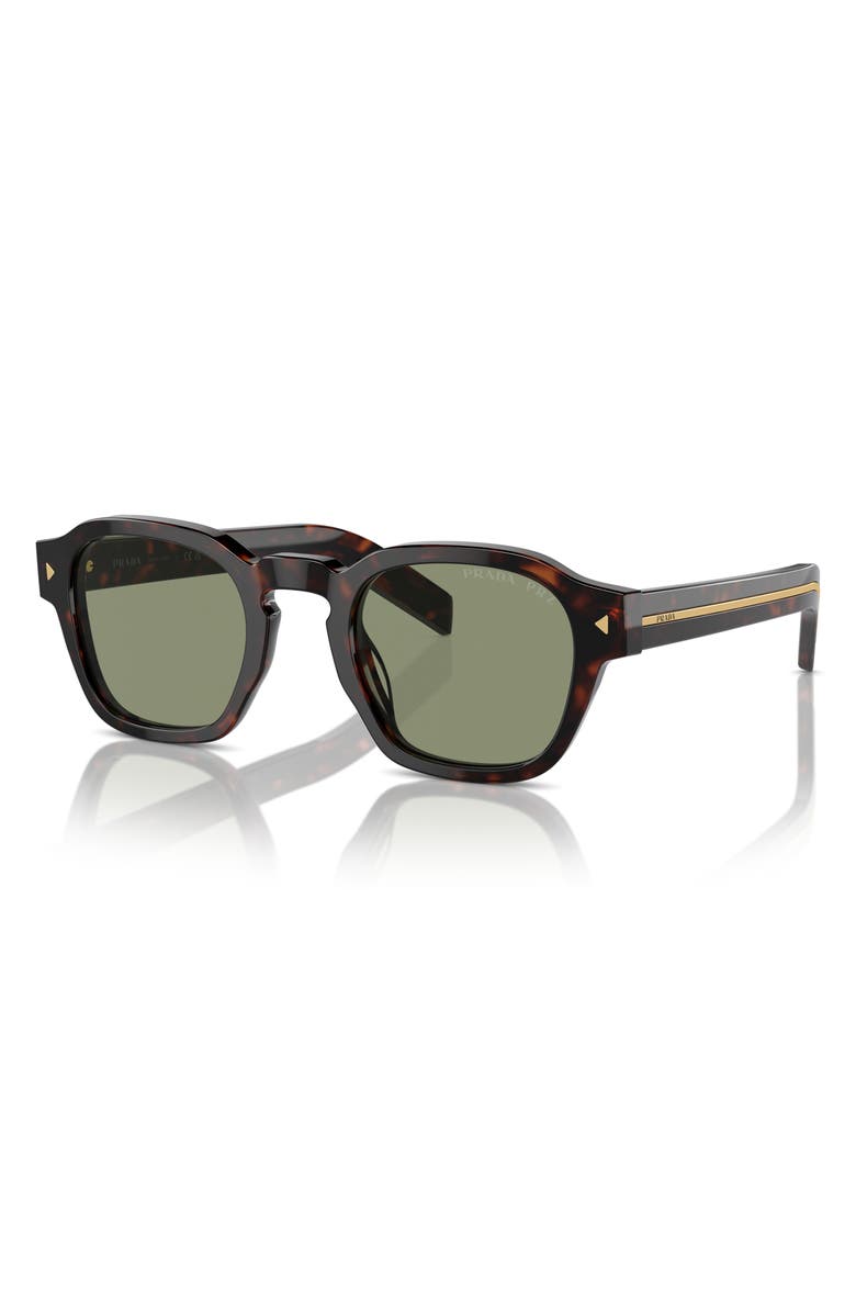 Prada 53mm Polarized Phantos Sunglasses, Alternate, color, Green