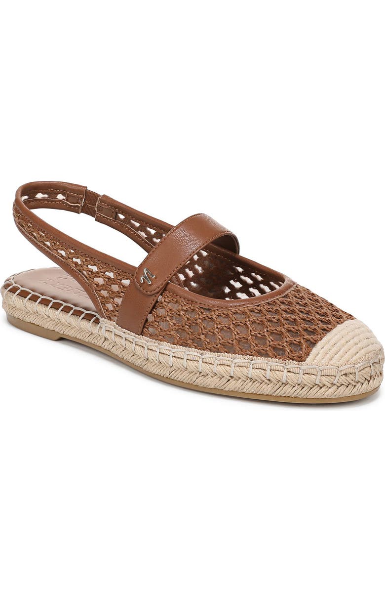 Naturalizer Jolie Slingback Espadrille Flat, Main, color, Walnut Wake