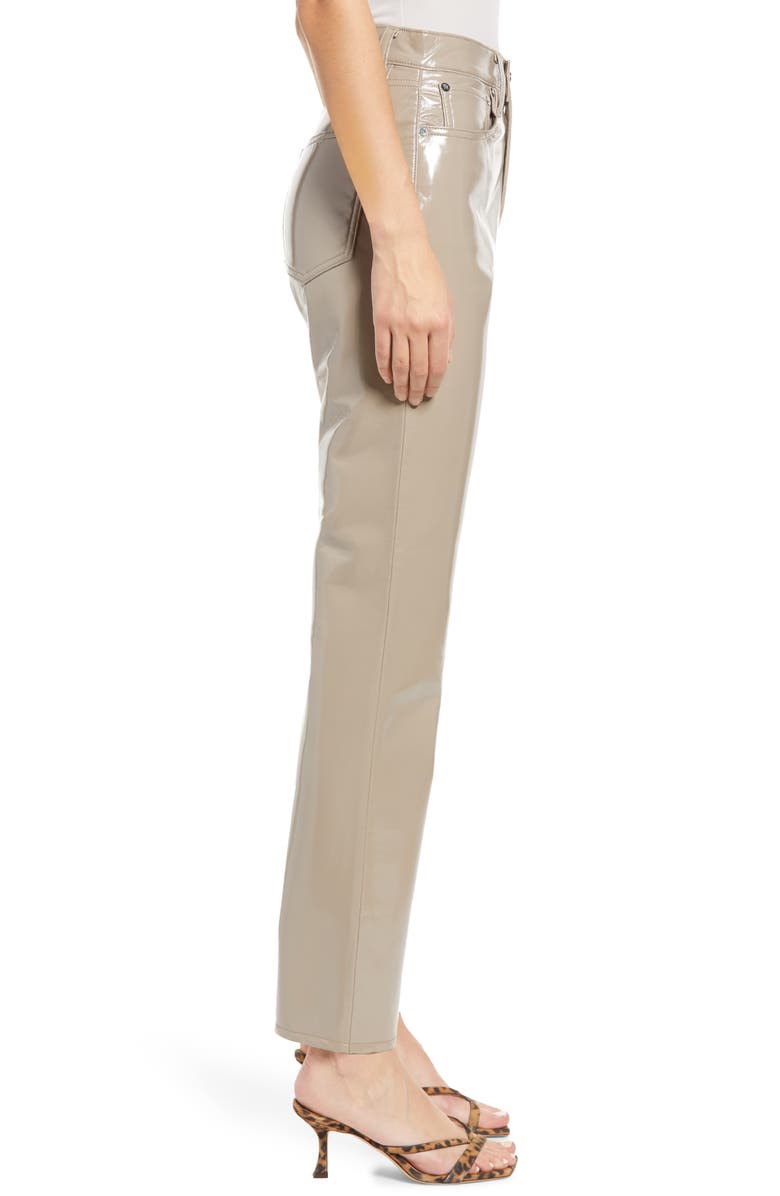 AGOLDE '90s Pinch Waist Patent Recycled Leather Blend Jeans, Alternate, color,