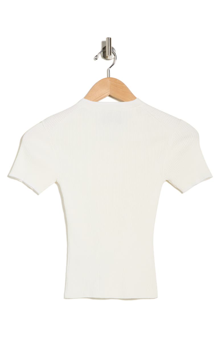 TWP Tease Short Sleeve Sweater, Alternate, color, Ivory