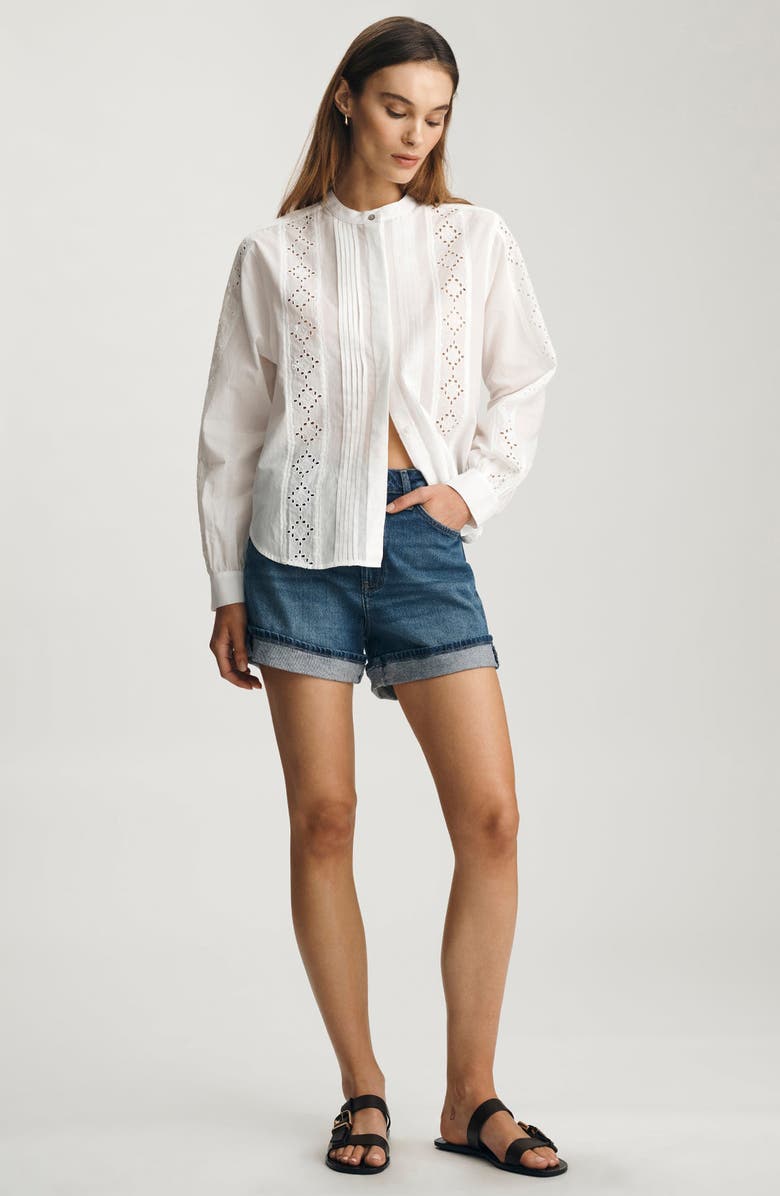 Mavi Jeans Pintuck & Eyelet Shirt, Alternate, color,