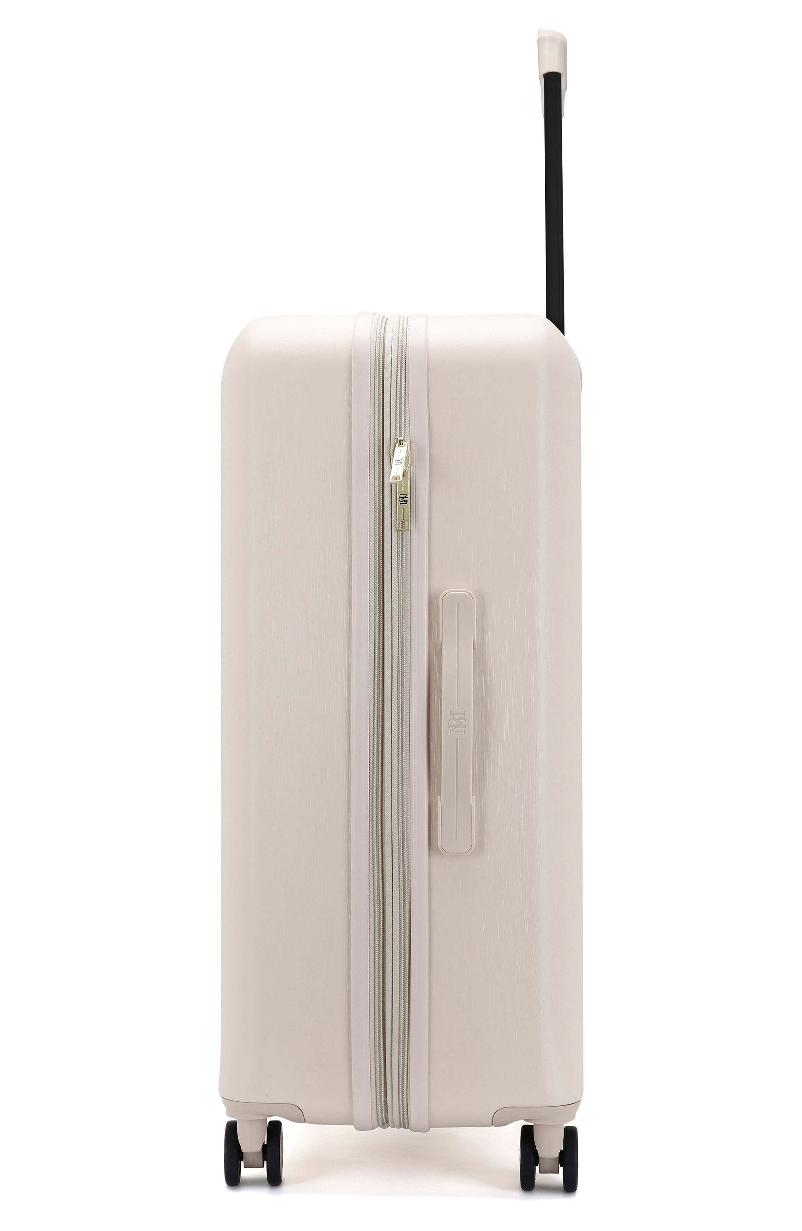 Badgley Mischka Collection Three-Piece Diamond Hardside Spinner Luggage Set, Alternate, color, Champagne